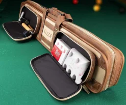 Elite 4x8 Vintage Vinyl Soft Cue Case Chestnut -Billiards Shop ecvs48 chestnut 01 1
