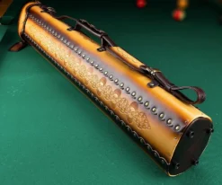 Instroke Tooled 3 Butt 7 Shaft Leather Case -Billiards Shop ist37 rust 02