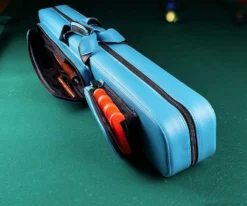 Molinari 2 Butt 4 Shaft Navy Flat Cue Case -Billiards Shop mlcf24 02
