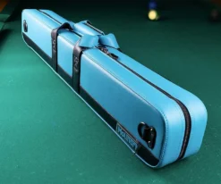 Molinari 2 Butt 4 Shaft Cyan/Black Flat Cue Case -Billiards Shop mlcf24 03 1