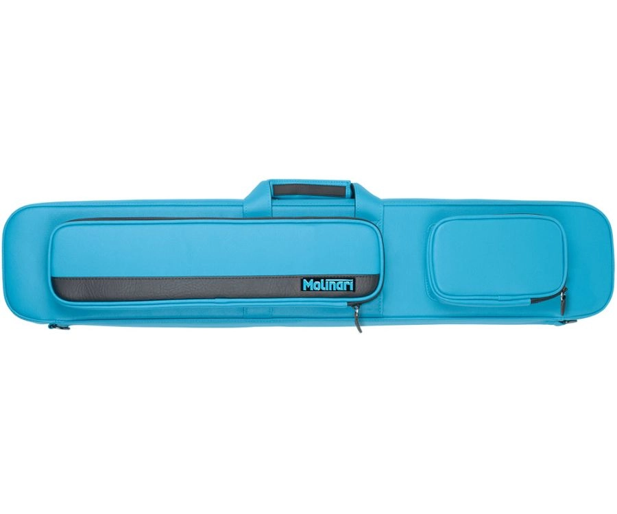 Molinari 3 Butt 6 Shaft Cyan/Black Flat Cue Case 3 Molinari 3 Butt 6 Shaft Cyan/Black Flat Cue Case