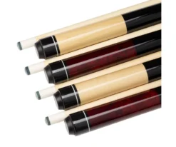 Economy Two-Piece Pool Cue Bundle (4 House Cues Set) -Billiards Shop pdeco tips