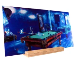 Billiards Shop 21 "Phantom Of The Game" Shelf Art With Display - Rich Color