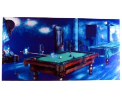 Billiards Shop 17 "Phantom Of The Game" Floating Wall Art (30" X 15.75") - Rich Colors