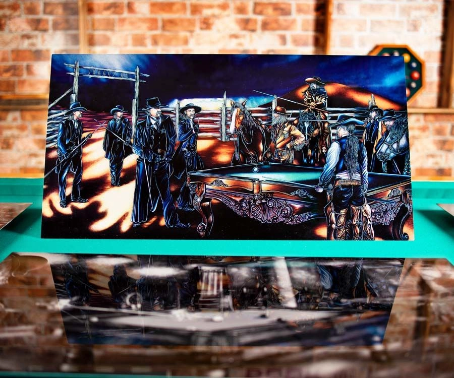 "Shoot Out" Floating Wall Art (30" X 15.75") - Rich Color 3 "Shoot Out" Floating Wall Art (30" X 15.75") - Rich Color