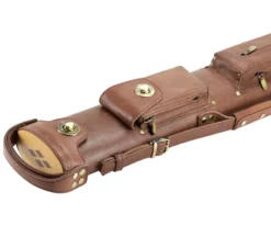 Tango Pampa Chestnut 2 Butt 4 Shaft Leather Cue Case -Billiards Shop tapm24 chestnut 03