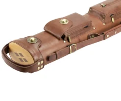 Tango Pampa Chestnut 3 Butt 5 Shaft Leather Cue Case -Billiards Shop tapm35 chestnut 03
