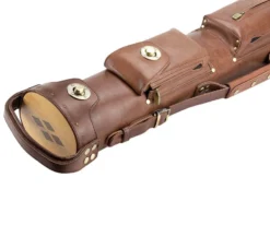 Tango Pampa Chestnut 3 Butt 7 Shaft Leather Cue Case -Billiards Shop tapm37 chestnut 03